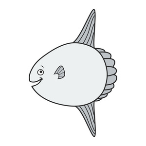 快乐的翻车鱼卡通照片