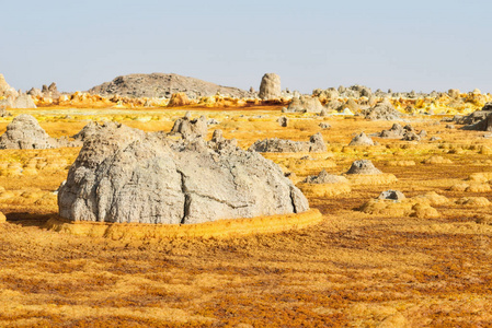 Dallol, 达纳吉尔凹地抑郁症, 埃塞俄比亚。地球上最热的地方