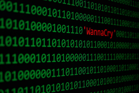 Wannacry 和二进制代码概念安全和恶意软件攻击