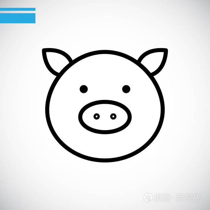猪平面图标插画-正版商用图片0nfumb-摄图新视界