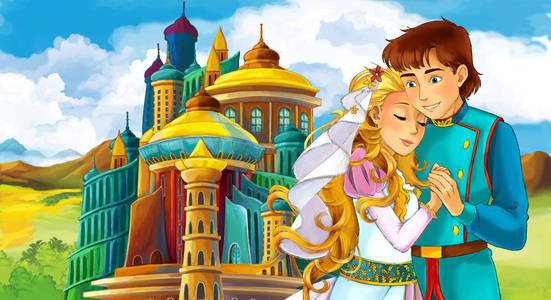 公主与王子人像图片