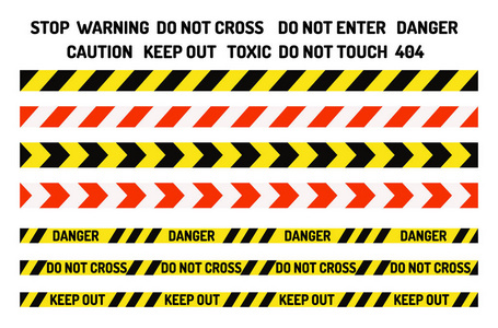 禁止标志工业生产矢量警告危险胶带禁止安全信息保护不允许警告信息