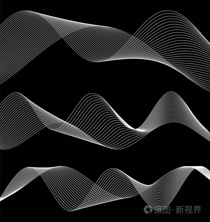 在黑色 background01 上设计元素波浪线胶带