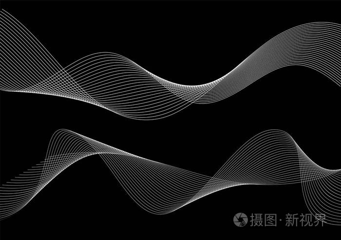 在黑色background03上设计元素波浪线胶带