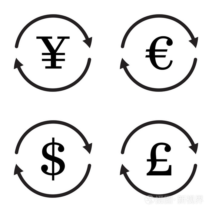 美元, 欧元, 英镑货币兑换插画-正版商用图片0ng6gx-摄图新视界