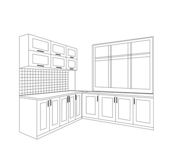 厨房素描内政照片