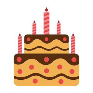 生日蛋糕平面图标
