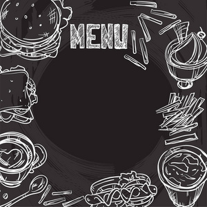 菜单食品绘图图形设计说明对象模板背景