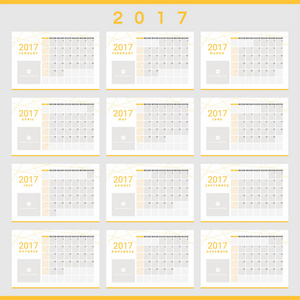 你的图片与空间的 2017年日历