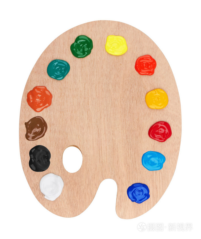 油漆的木艺术调色板