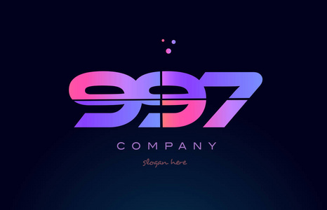 997997 粉色洋红色紫色数字位数数字标识图标矢量照片