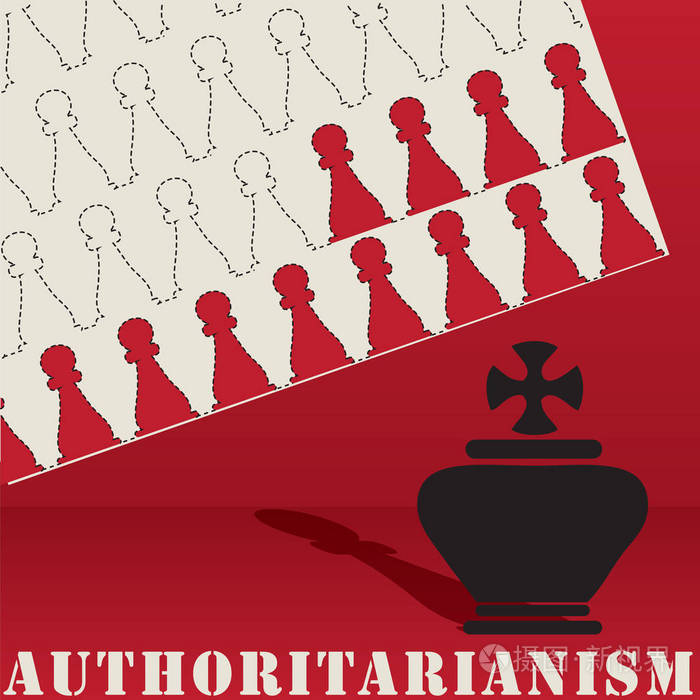 威权主义海报抽象的形状