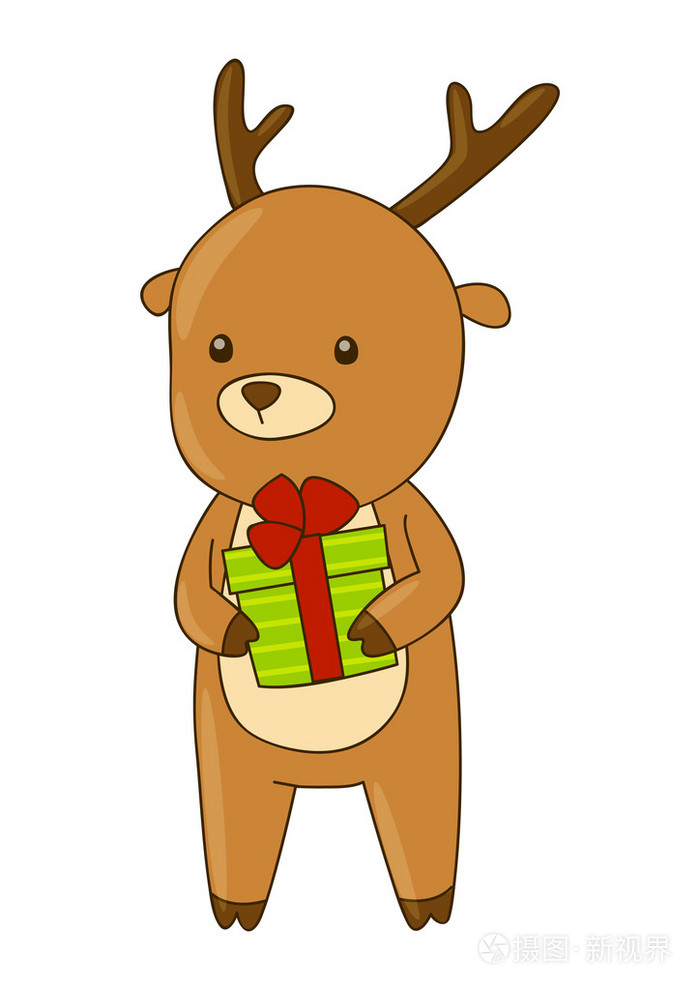 可爱卡通鹿