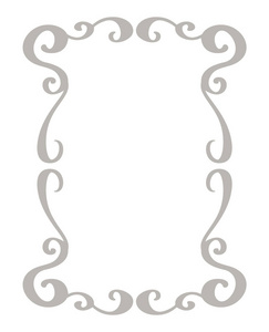 装饰框和边框标准矩形手画蓬勃发展的分隔符书法设计师元素。矢量复古婚礼插图在白色背景下隔离