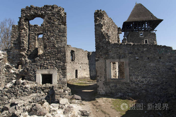 nevitsky 城堡遗址建于 13 世纪.乌克兰