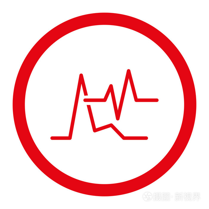 心电图圆形的矢量图标