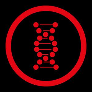 Dna 螺旋圆的矢量图标