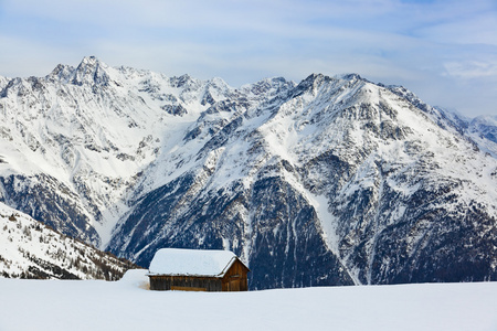 房子在山滑雪场 solden 奥地利