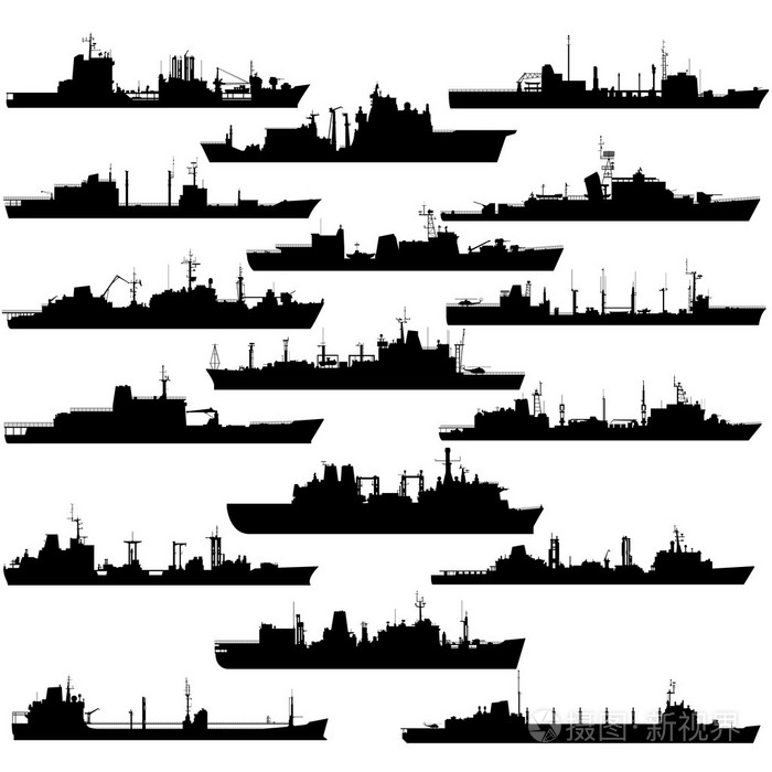 战舰,导弹船的轮廓