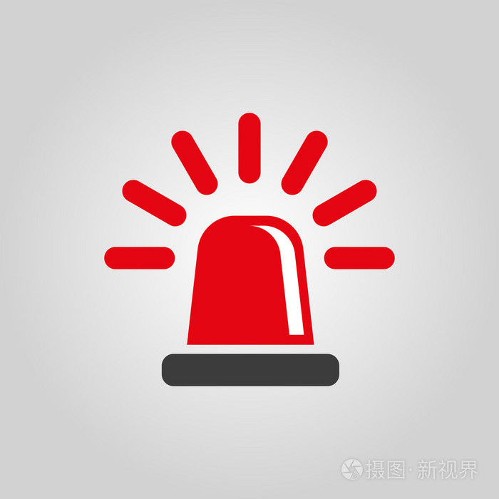 闪光器图标.警察和救护车,报警,信标符号.单位