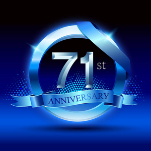71年蓝色周年纪念装饰背景