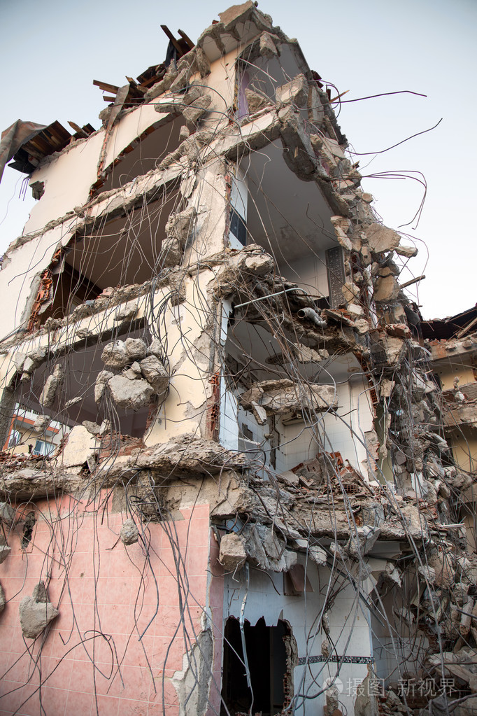 被遗弃的破败建筑施工面积