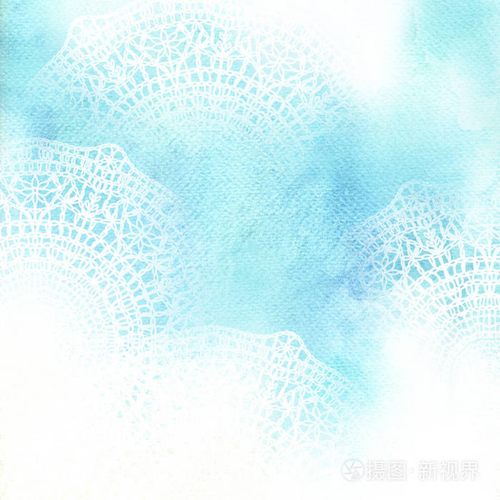 精致的水彩天空背景与花边照片 正版商用图片0nhi0j 摄图新视界