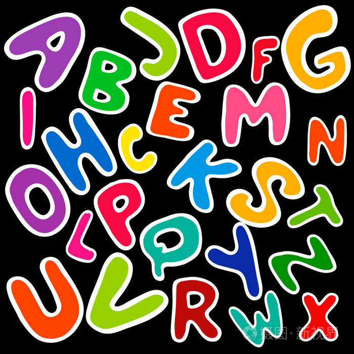 儿童英语彩色字母表