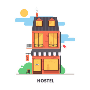 旅游业项目低成本旅馆建筑立面照片