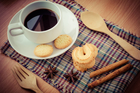 咖啡和饼干