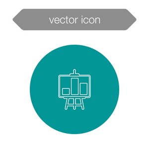 演示文稿板图标上的图表