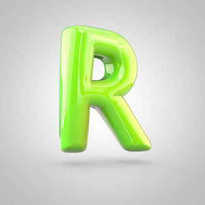 光滑的油漆字母表字母 r
