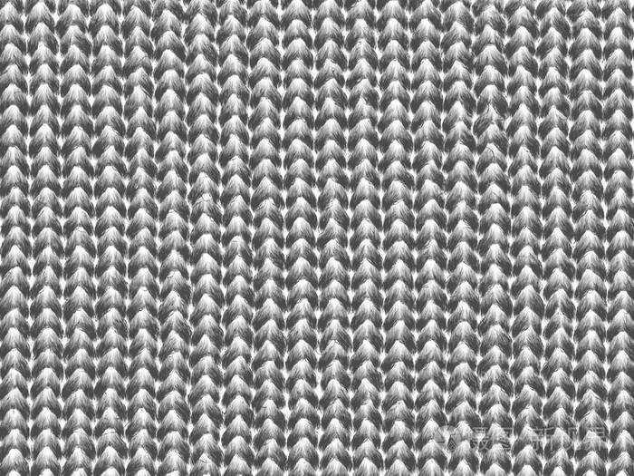 高详细的灰色针织面料肌理作为背景