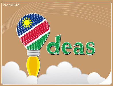思想理念由纳米比亚，概念向量旗帜的我