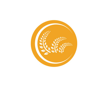 农业小麦标志模板矢量图标设计应用程序