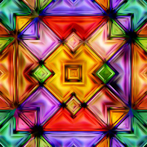 无缝的抽象明亮光泽彩色几何形状的纹理照片