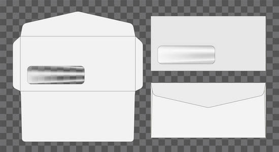 信封模切模型模板矢量图照片