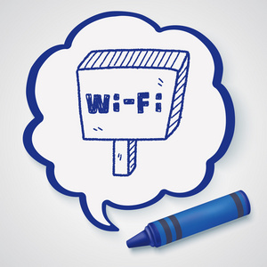 wifi 板涂鸦图标元素