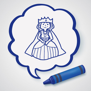 女王的涂鸦图标元素