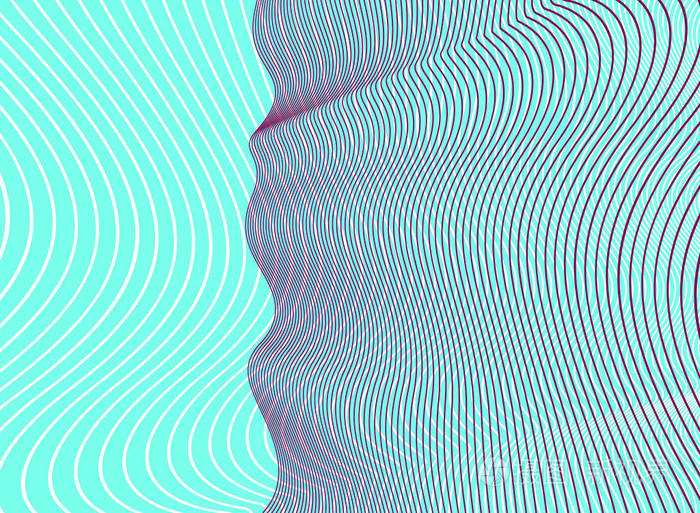 具有波形线条图案的抽象背景