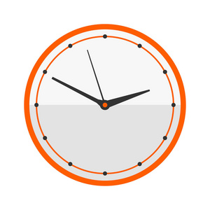 墙上时钟圆形标志与天文钟指针工具和截止日期秒表速度办公室报警定时器分钟手表矢量图图标