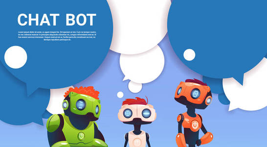 聊天 Bot 机器人虚拟助理的网站或移动应用，人工智能概念