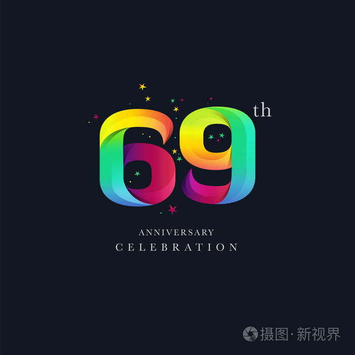 第六十九周年纪念标志设计, 69 号图标矢量模板