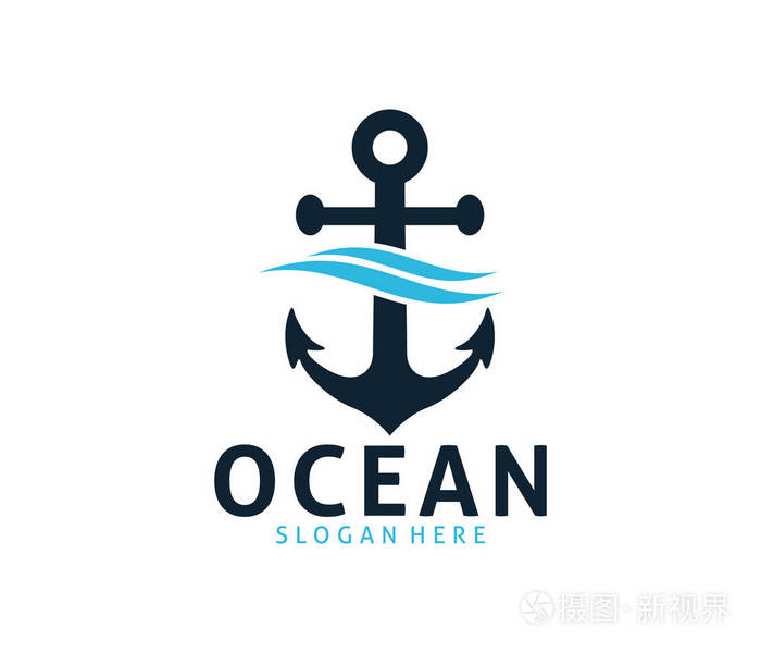 航海海军巡航矢量标志设计