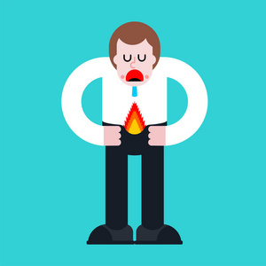 裤子着火了穿内裤的家伙有火焰生殖器疾病照片