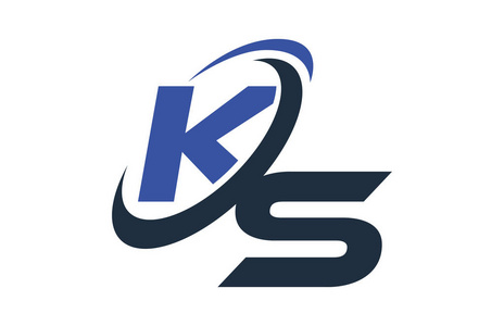 Ks 蓝旋风全球数字商务信函徽标