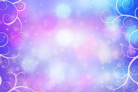 美丽画框美丽梦幻背景与景灯和艺术画框照片