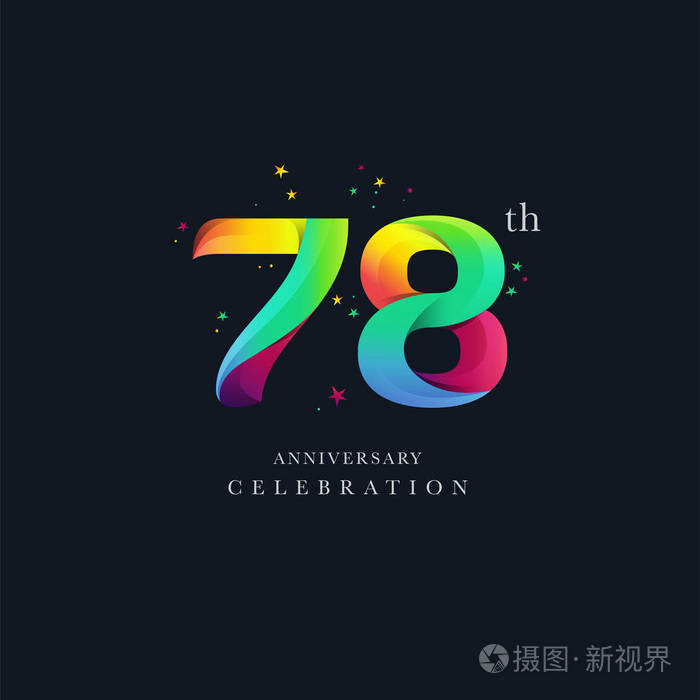 第七十八周年纪念标志设计, 78 号图标矢量模板