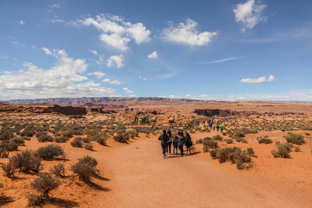 马蹄形弯日落图片