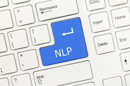 白色概念键盘NLP蓝色键